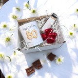Aye Do Gifts 50th Birthday Gold Balloons Candle Gift Set with Chocolates – Birthday Present for Daughter or Mum