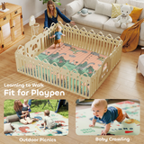 Foldable Baby Play Mat – Reversible Dinosaur Foam Crawling Mat, 196 x 176 cm