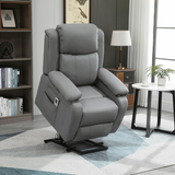 HOMCOM Electric Power Lift Recliner Chair with Vibration Massage & Side Pocket – Grey
