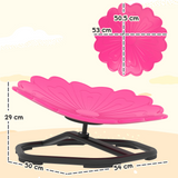 Kids Sensory Spinning Chair with 360° Swivel & Steel Base – Flower-Shaped Seat for Ages 3-6, Pink and Black