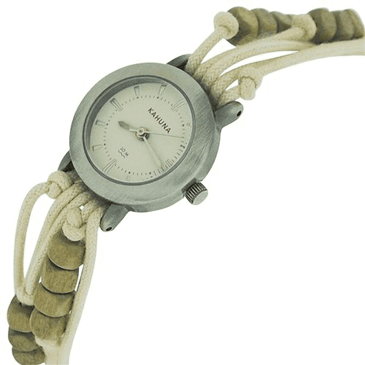 Kahuna Ladies Friendship Watch – White Dial, White Fabric Strap (Clearance, Needs New Battery)