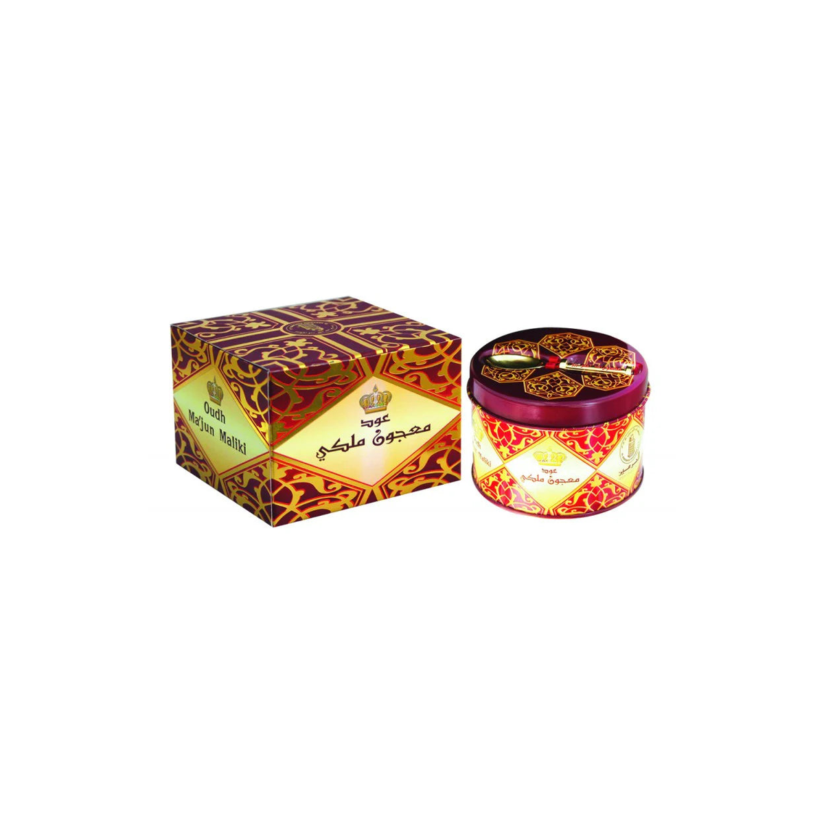 Oudh Ma'Jun Maliki Bukhoor 50g – Saffron, Rose & Amber Oriental Incense for Home Fragrance