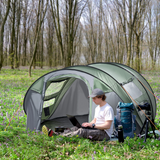 Outsunny 4-5 Person Pop-Up Dome Camping Tent with 4 Windows, 2000mm Waterproof – Instant Family Tent