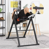 HOMCOM Adjustable Gravity Inversion Table with Safety Belt, Padded Board & Foldable Steel Frame