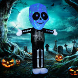 HOMCOM 3m Inflatable Halloween Skeleton Ghost with LED Lights – Indoor and Outdoor Decoration