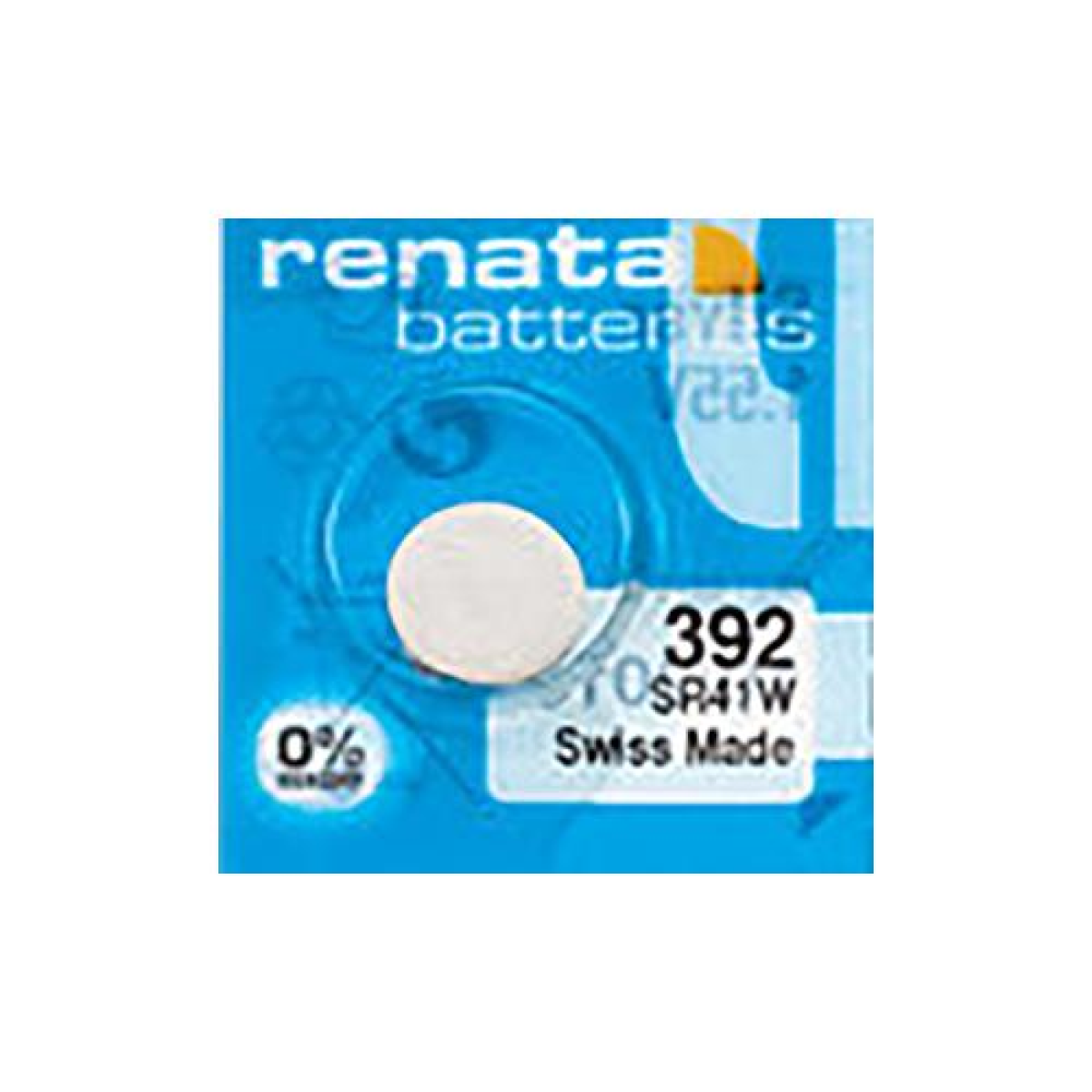 Renata SP 392 Watch Battery 1.55V (SR41SW, AG8 Equivalent) – 0% Mercury Long-Life Coin Cell, 1 Piece