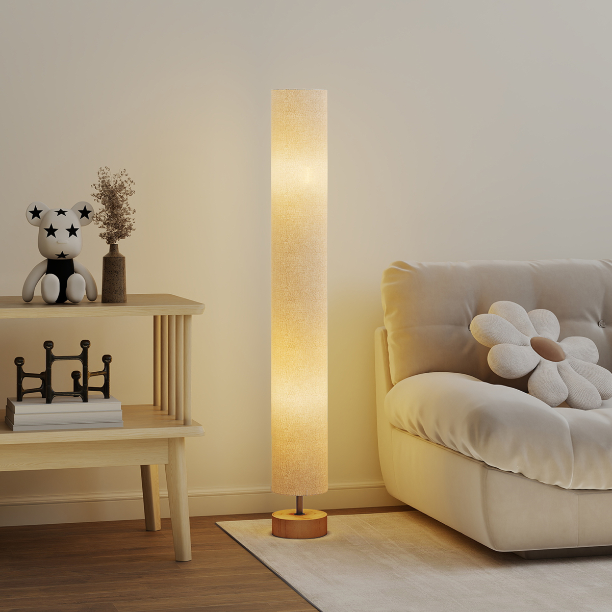 HOMCOM LED Floor Lamp with 3000K/4500K/6500K Colour Temperatures, Grey