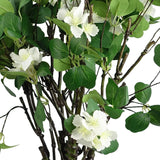 Leaf Artificial Flower Foliage Spray with Silk Flowers and Wired Stems – 60cm Home Decor, White