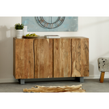 Baltic Live Edge Large Sideboard – Natural Wood Storage Cabinet with Cupboards