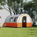 Outsunny 5-6 Man Family Camping Tent with Living & Sleeping Areas – 3000mm Waterproof, Cream/Orange