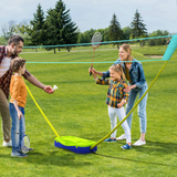 SPORTNOW Portable Badminton & Volleyball Net Set with Rackets, Shuttlecocks & Carry Case – Adjustable Garden Game