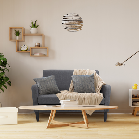 HOMCOM Curved Loveseat curved arm detail