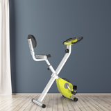 HOMCOM Foldable Magnetic Exercise Bike with 8 Resistance Levels, LCD Monitor & Adjustable Seat – Home Cardio, Yellow