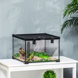 PawHut Glass Reptile Terrarium with Locks & Mesh Top – Habitat for Lizards, Frogs, Snakes, 30 x 30 x 20cm