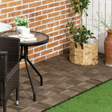 Outsunny 27-Pack Interlocking Decking Tiles, 30 x 30cm – Outdoor Garden Flooring, Grey