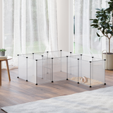 PawHut 18-Panel DIY Small Animal Playpen with Connectors – Pet Cage for Guinea Pigs and Hedgehogs