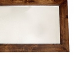 Toko Dark Mango Wood Wall Mirror – Solid Frame with Contemporary Finish for Hallways and Bedrooms