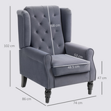 HOMCOM armchair side angle view