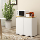 HOMCOM Double Door Sideboard Cabinet with Adjustable Shelf – Living & Dining Room Storage