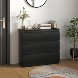 HOMCOM 3-Drawer Chest of Drawers with Tabletop & Anti-Tip Fitting – Bedroom Storage Unit, Black