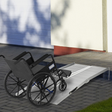HOMCOM Folding Aluminium Wheelchair Ramp 183 x 72cm with Guardrails & Carry Handle – 270kg Mobility Scooter Ramp