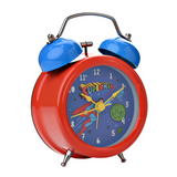 Widdop Superman Bell Alarm Clock WB100 – Red Iron Frame with Blue Bells, Kids Gift