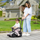 HOMCOM Lamborghini Essenza SCV12 2-in-1 Baby Ride-On Push Car with Horn & Storage – Toddler Push Along, White