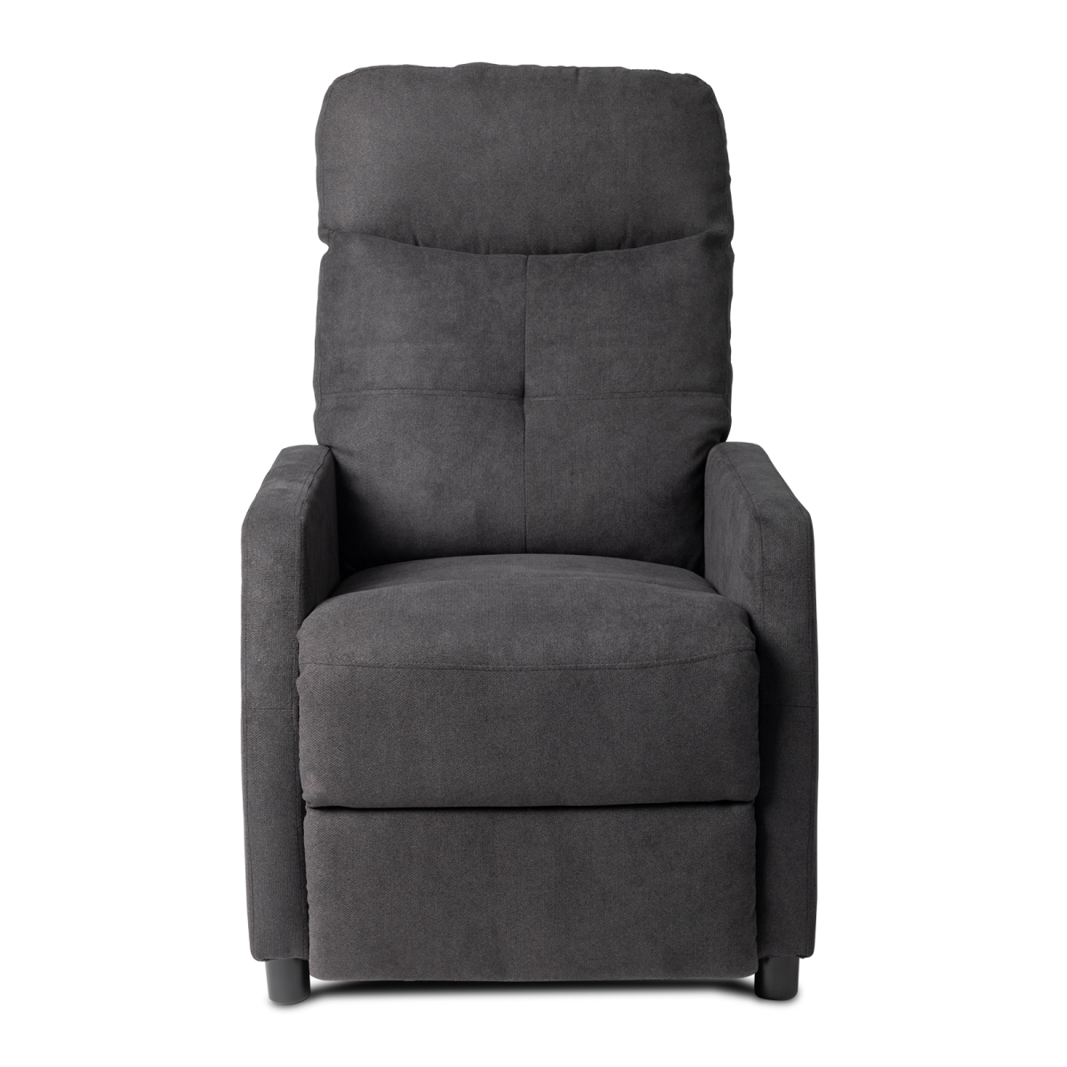 Electric Massage Recliner Chair with 6-Point Vibration & Heat – Home Lounge TV Chair, Black Fabric
