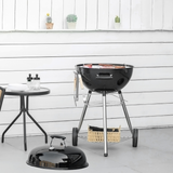 Outsunny Portable Kettle Charcoal BBQ Grill & Smoker with Lid, Thermometer, Wheels & Cover – Black