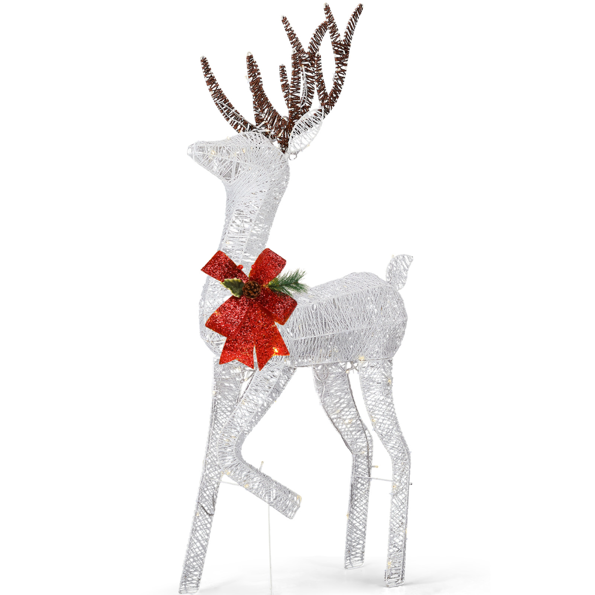 1.2m Lighted Reindeer Christmas Decoration with 90 Warm White Lights – Indoor & Outdoor