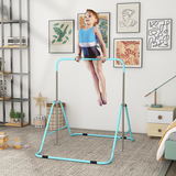 HOMCOM Kids Gymnastic Bar with Adjustable Height 88–128cm, Foldable Steel Frame – Indoor & Outdoor Training Bar