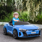 HOMCOM Licensed Audi RS e-tron GT 12V Kids Electric Ride On Car with Remote Control & Music, Blue