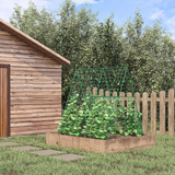 Outsunny A-Frame Trellis with Climbing Net – Plant Support for Vegetables, Flowers and Fruit, Green