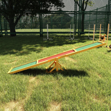 Pawhut Wooden Dog Seesaw Agility Training Equipment with Anti-slip Surface – Outdoor Pet Exercise