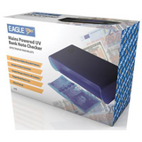 Eagle UV Bank Note Checker – Mains-Powered 365nm Counterfeit Detector, Rugged Black Case