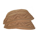 Artisan Furniture Nola Cushion Set of 2 – Woven Patterned Scatter Cushions with Plump Filling, Coffee