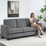 HOMCOM Grey Sofa cup holder detail