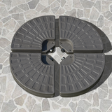4-Piece Cantilever Offset Umbrella Base Set, Water & Sand Fillable HDPE – Connecting Parasol Stand