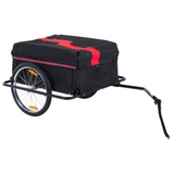 Bike Cargo Trailer with Type A Hitch, Quick-Release Wheels & Cover – Folding Bicycle Cart, Red & Black