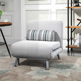 Steel Frame Folding Chair Bed converted into bed position