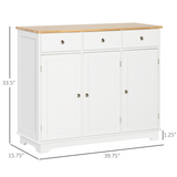 Kitchen Storage Cabinet with 3 Cupboards & 3 Drawers – Large Capacity Dining Room Sideboard