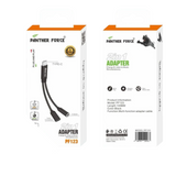 Panther Force 2-in-1 USB-C to 3.5mm and USB-C Adapter – Fast Charging and Data Transfer