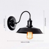 LEDSone E27 Swan Neck Wall Sconce with Built-In Toggle Switch – Industrial Vintage Wall Light