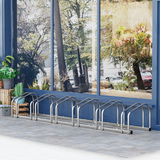 HOMCOM 6 Bike Parking Rack with Detachable Stands – Galvanised Steel Floor or Wall Mounted Bicycle Storage