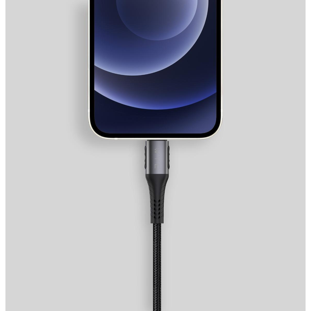 WYEFLOW USB-A to 8-Pin Braided Fast Charging and Data Cable, 1m – Black