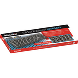 Infapower X201 Wired Waterproof Full-Size Keyboard – Plug and Play, Spill-Resistant with Number Pad