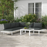 Outsunny Garden Corner Sofa Set recline position detail