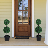 Artificial Double Boxwood Ball Topiary Trees – Set of 2, Green