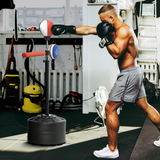 SPORTNOW Freestanding Speed Bag with Reflex Bar & Punch Pad, Height Adjustable 163–205cm – Boxing Trainer