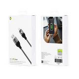 WYEFLOW Aluminium Alloy Braided USB-A to 8-Pin Charging & Syncing Cable – 1m, Black